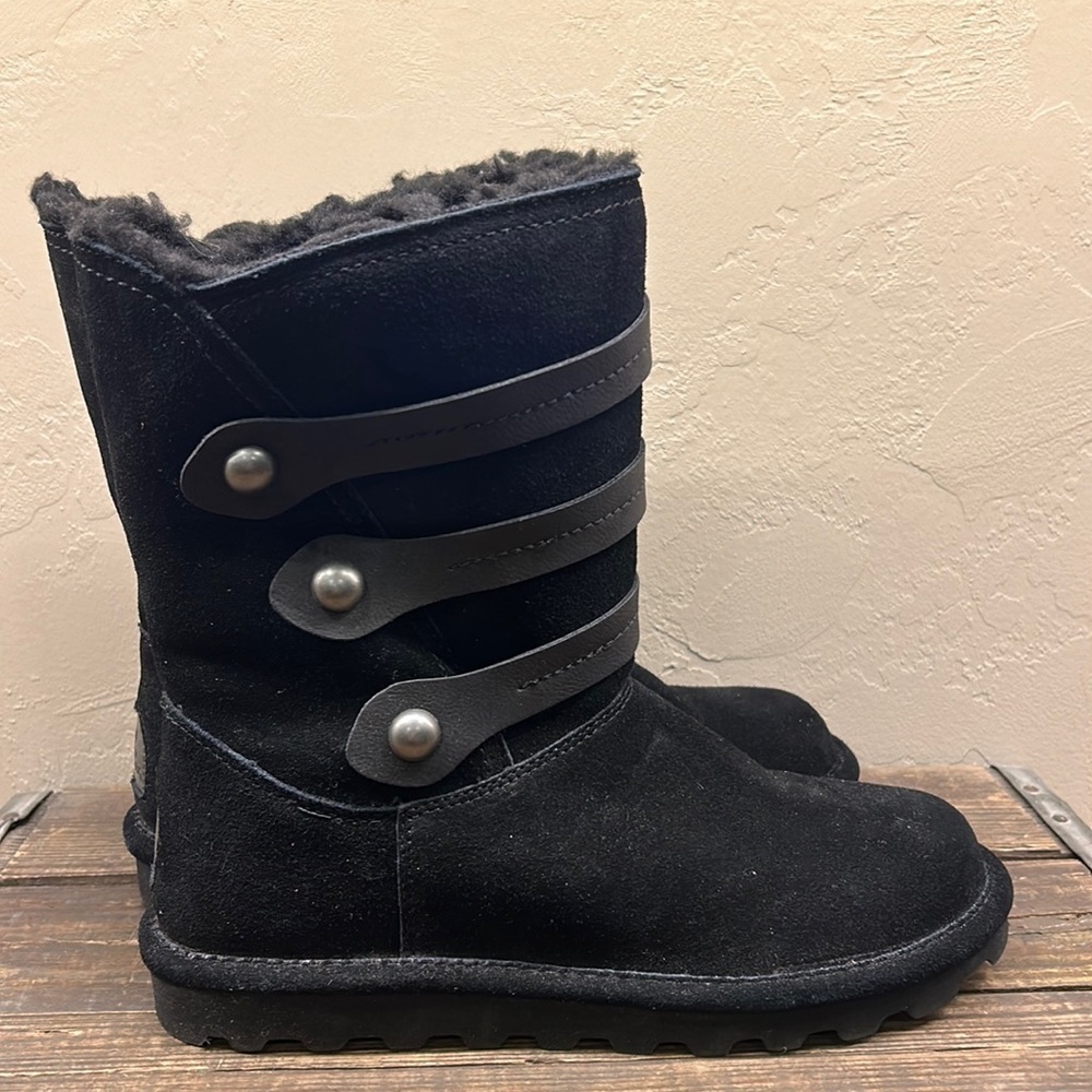 BearPaw Luna Black Short‎ Boots Women’s Size 9 - NEW